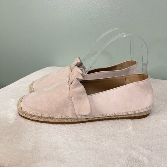 Michael Kors Women's Cream Slip On Suede Round Toe Espadrille Loafers Size 6 - Picture 6 of 12
